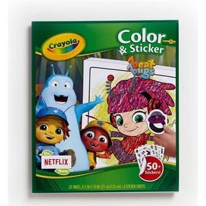 Crayola Beat Bugs Color & Sticker Book, Gift for Kids, 32 pg Activity Book New